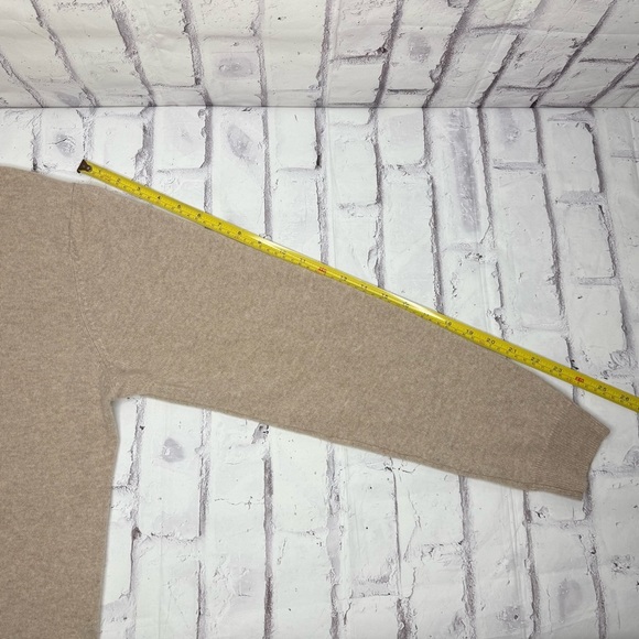 Pronto Uomo Mens Cashmere Sweater Size L Beige V-Neck Preppy Old Money Luxury - Picture 6 of 7